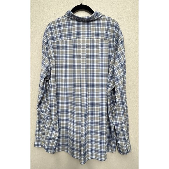 Vineyard Vines Men's Button Down Shirt XL Blue Plaid On-The-Go Performance OTG - Picture 3 of 7